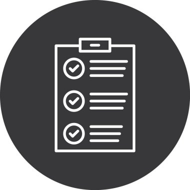 Kontrol listesi vektör simgesi modern illüstrasyon