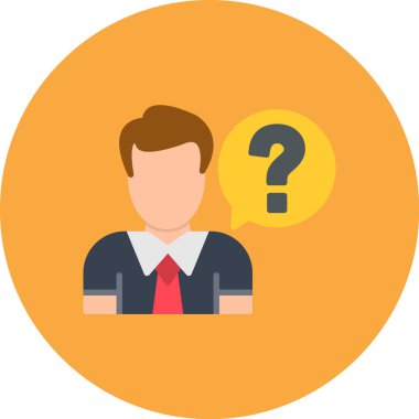 Soru simgesi, vektör illüstrasyonu