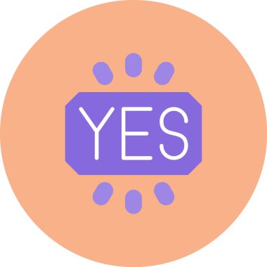 Öyle mi? Web simgesi basit illüstrasyon