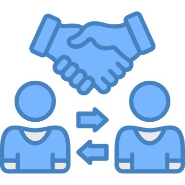 Anlaşma anlaşması simgesi - taslak biçimi