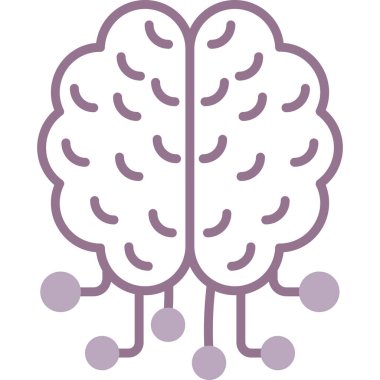 Beyin. Web simgesi basit illüstrasyon