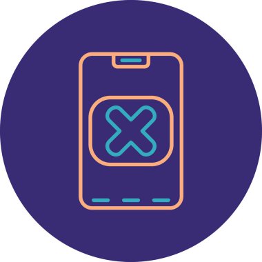 Cep telefonu. Web simgesi basit illüstrasyon