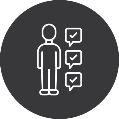 Beyaz arkaplanda izole edilmiş satır dizaynındaki müşteri servis simgesi.