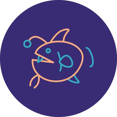 Balık. Web simgesi basit illüstrasyon