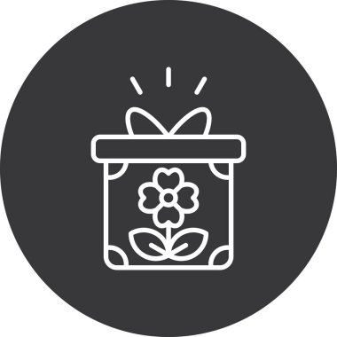 beyaz arkaplanda kutu simgesi ve sembolü,