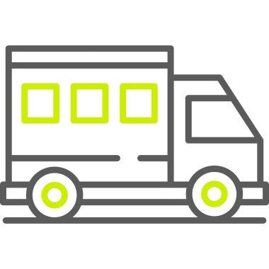 Van simge vektör çizim