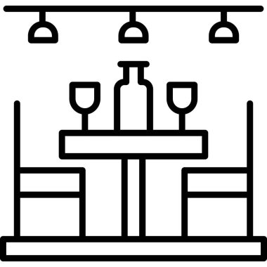 Restoran. Web simgesi basit illüstrasyon