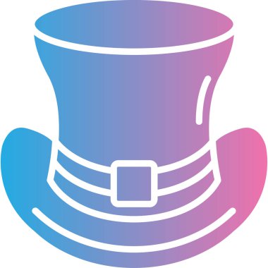 Bir şapka simgesinin vektör illüstrasyonu