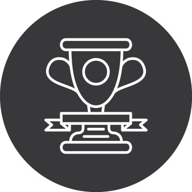 ödül kupası simgesi arka planda izole edilmiş moda tarzında