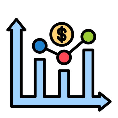 iş grafiği ikon vektör illüstrasyonu