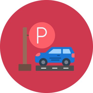 Yol. Web simgesi basit illüstrasyon