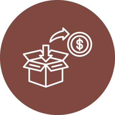 hediye kutusu simgesi, vektör illüstrasyonu