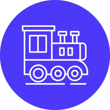 Tren simgesinin vektör illüstrasyonu
