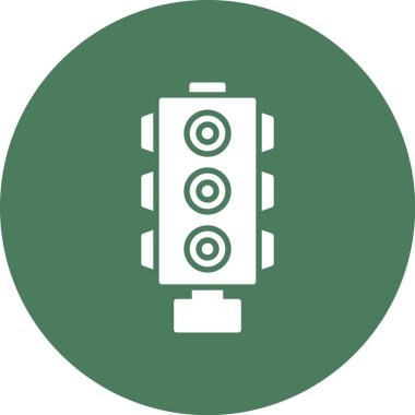 Trafik ışığı simgesi, vektör illüstrasyonu