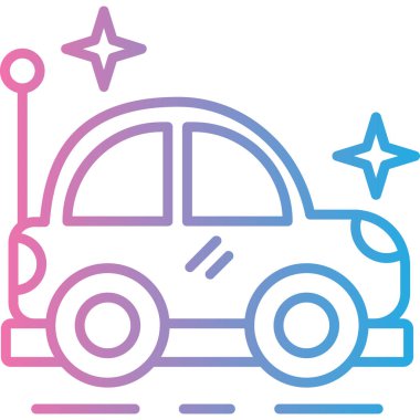 araba simgesi vektör illüstrasyonu