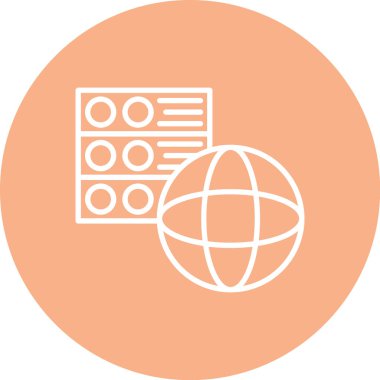 Benzersiz web vektör çizgisi simgesi