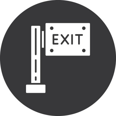 Kolayca değiştirilebilen ya da düzenlenebilen çıkış vektör simgesi