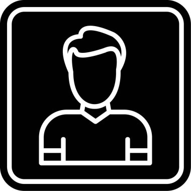 avatar adam profili simgesi ana hatlar biçiminde