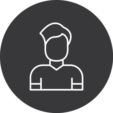 insan avatar vektör simgesi