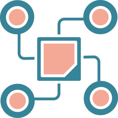 şebeke. Web simgesi basit illüstrasyon