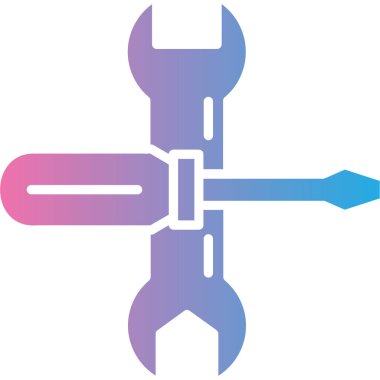 Modern oto tamir simgesinin vektör illüstrasyonu