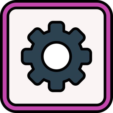 dişli ağ simgesi basit vektör