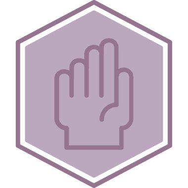 Altıgen el simgesinin gösterimi