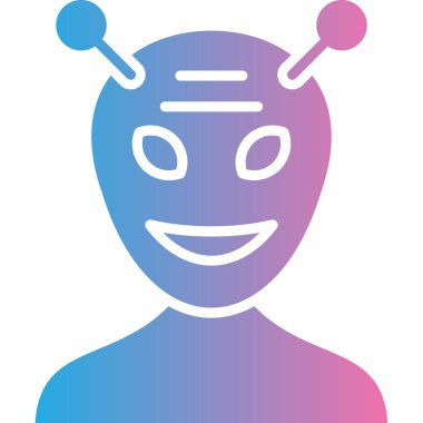 robot. Web simgesi basit illüstrasyon