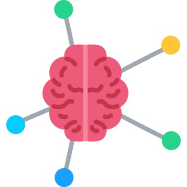 Beyin. Web simgesi basit tasarım