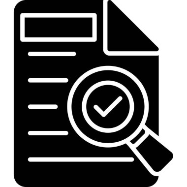 Onay işareti vektör satırı simgesi