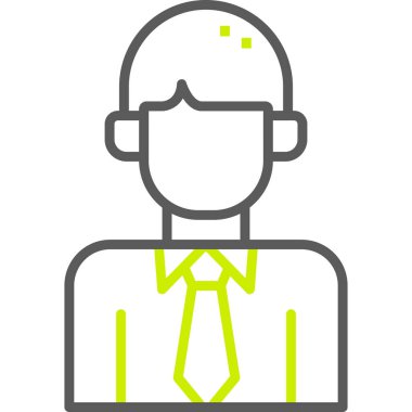 Müdür bey. Web simgesi basit illüstrasyon