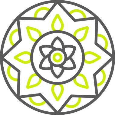 mandala. Web simgesi basit illüstrasyon