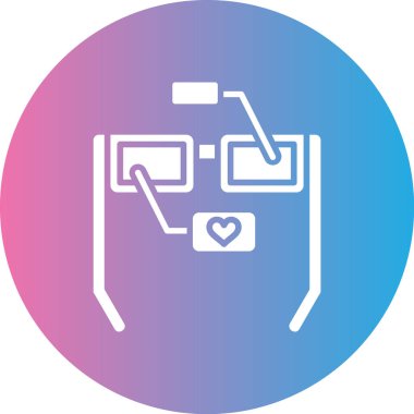 kalp ağı simgesi, basit illüstrasyon