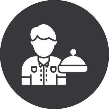 Yiyecek ve içecek ikonunun vektör illüstrasyonu