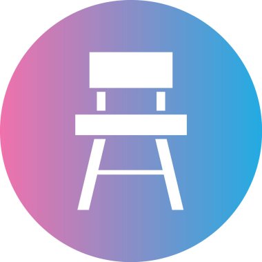 sandalye simgesi, basit vektör illüstrasyon tasarımı