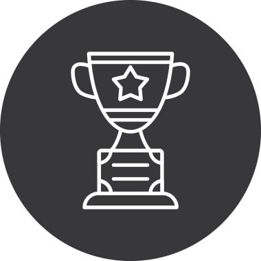 ödül kupa simgesi, modern tasarım