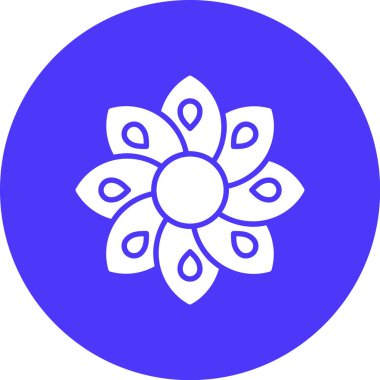 Çiçek. Web simgesi basit illüstrasyon