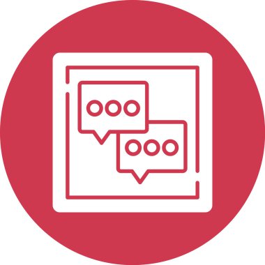 Sohbet web simgesi vektör illüstrasyonu