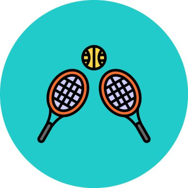 Tenis topu ikonu. düz tasarım biçimi