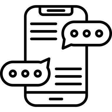 Sohbet simgesi, vektör çizimi