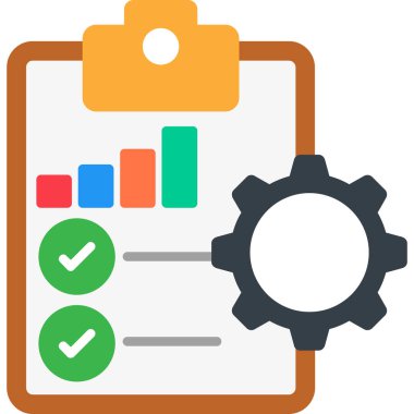 Kontrol listesi. Web simgesi basit illüstrasyon