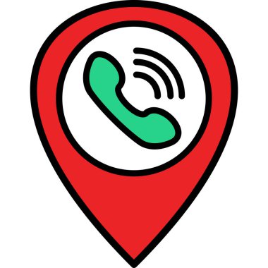 Çağrı merkezi simgesi. Web tasarımı için müşteri hizmetleri vektör simgesinin düz çizimi