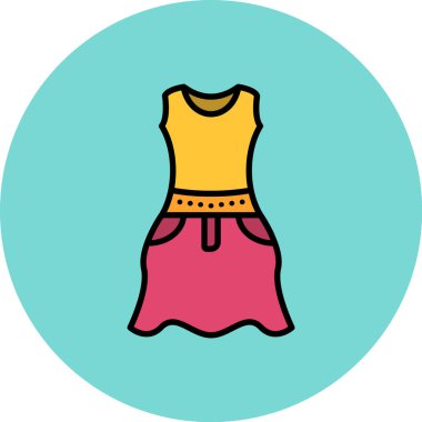 Kadın. Web simgesi basit illüstrasyon