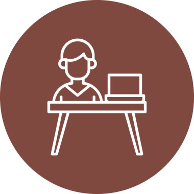 Öğrenci. Web simgesi basit illüstrasyon