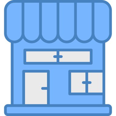 Mağaza. Web simgesi basit illüstrasyon