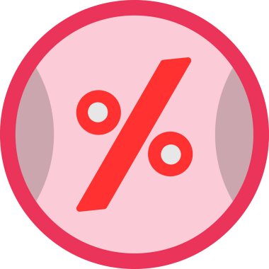 % 1 indirimli indirim simgesi - taslak biçimi