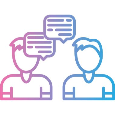 Konuşma baloncukları simgesi, vektör illüstrasyonu