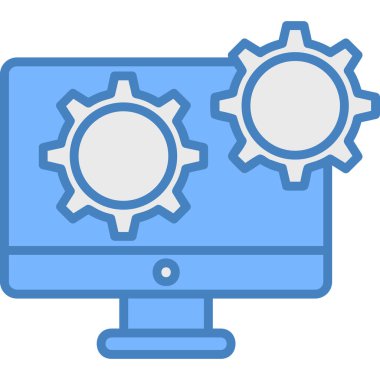 Ayarlar ayarlanıyor. Web simgesi basit illüstrasyon