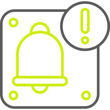 Alarm uyarı simgesi ana hat biçiminde