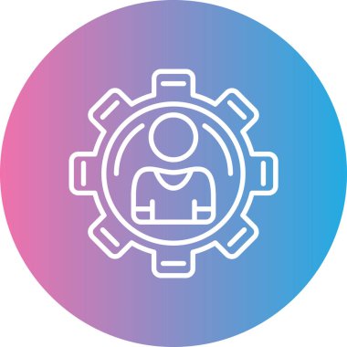 Bir dişli dişli simgesinin vektör çizimi